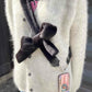 fluffy ribbon phone strap *JP (black)