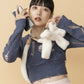 fluffy ribbon phone strap *JP (ivory)