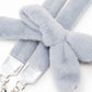 fluffy ribbon phone strap *JP (blue)