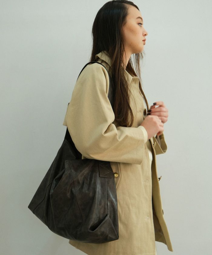 buckle bag (dark brown) *JP