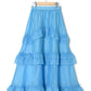 frills tiered sheer skirt (blue) *JP