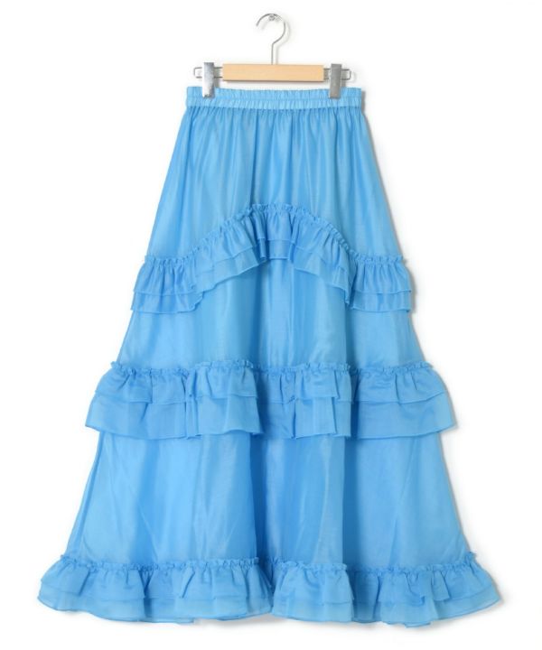 frills tiered sheer skirt (blue) *JP