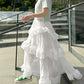 frills tiered sheer skirt (white) *JP