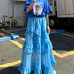 frills tiered sheer skirt (blue) *JP