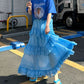 frills tiered sheer skirt (blue) *JP