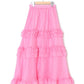 frills tiered sheer skirt (pink) *JP