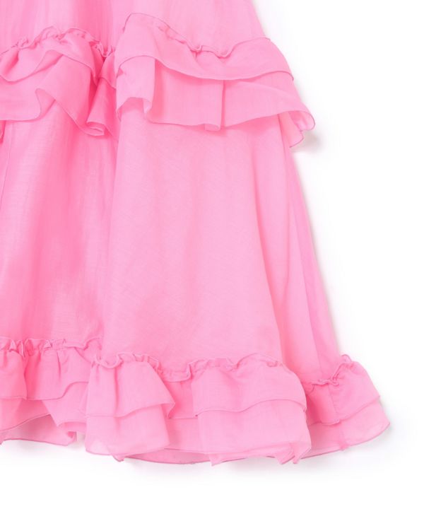 frills tiered sheer skirt (pink) *JP