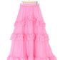 frills tiered sheer skirt (pink) *JP