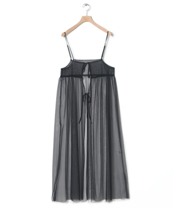 tulle ribbon ops (black) *JP