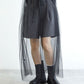 tulle ribbon ops (black) *JP