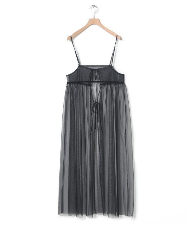 tulle ribbon ops (black) *JP