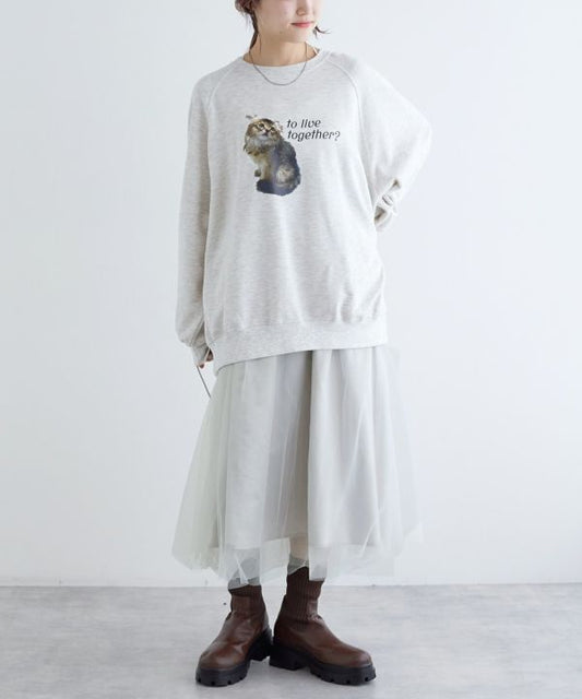 tulle reversible dress (grey) *JP