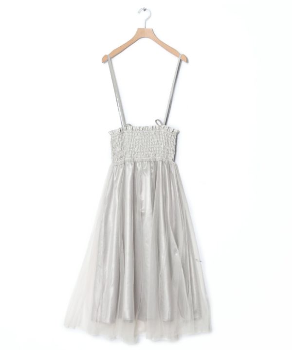 tulle reversible dress (grey) *JP