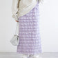 ruffle long tight skirt (lavender) *JP