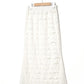 ruffle long tight skirt (white) *JP