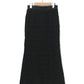 ruffle long tight skirt (black) *JP