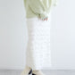 ruffle long tight skirt (white) *JP