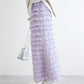 ruffle long tight skirt (lavender) *JP