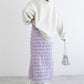 ruffle long tight skirt (lavender) *JP