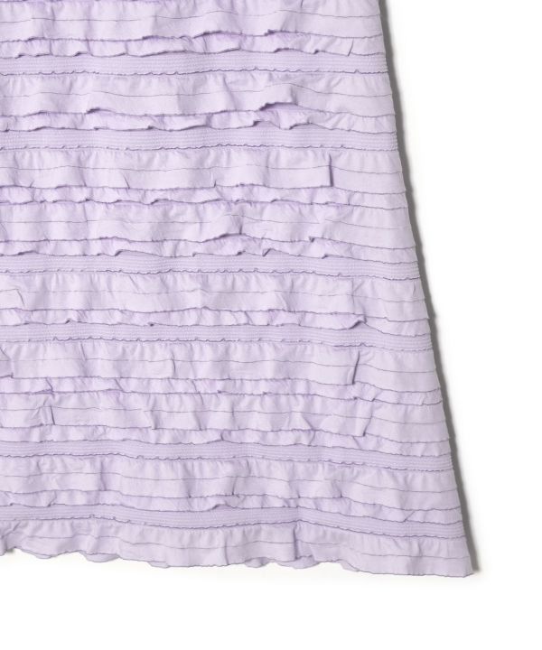 ruffle long tight skirt (lavender) *JP