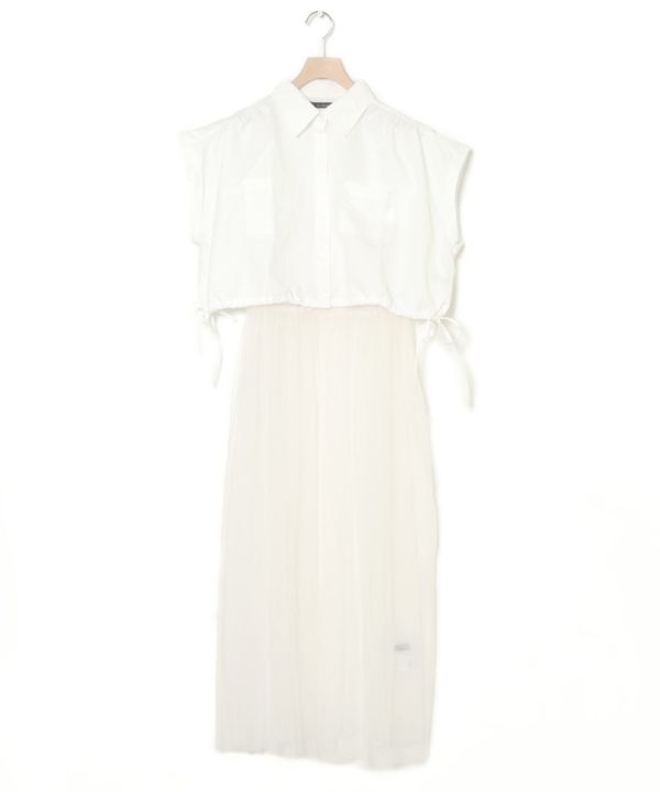 w pocket shirt dress set (white) *JP