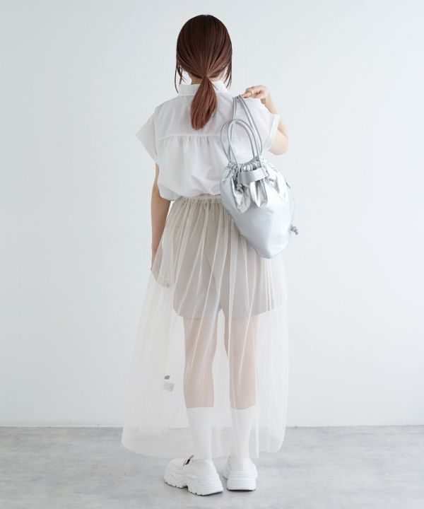 w pocket shirt dress set (white) *JP