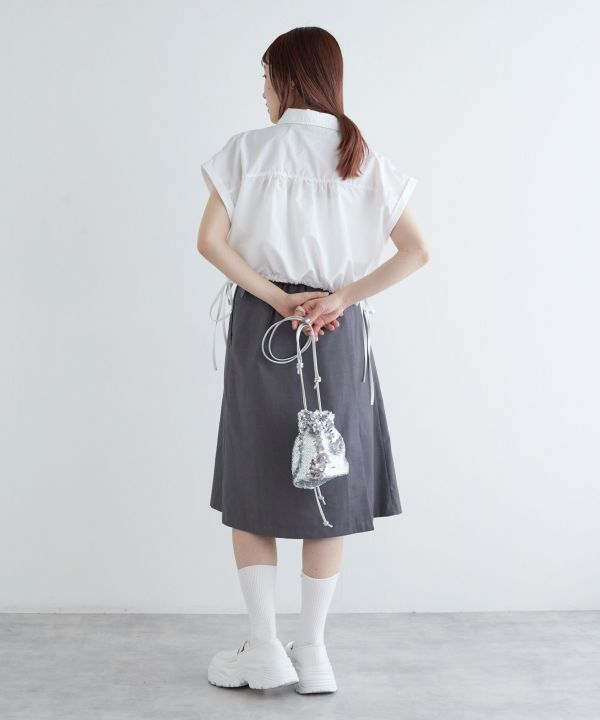 w pocket shirt dress set (white) *JP