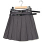 pleated skirt with belt (grey) *JP