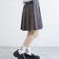 pleated skirt with belt (grey) *JP