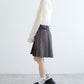 pleated skirt with belt (grey) *JP