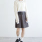 pleated skirt with belt (grey) *JP