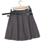 pleated skirt with belt (grey) *JP