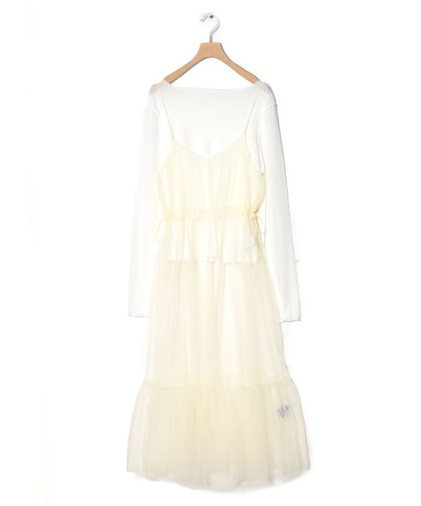 tulle cami dress top set (ivory) *JP