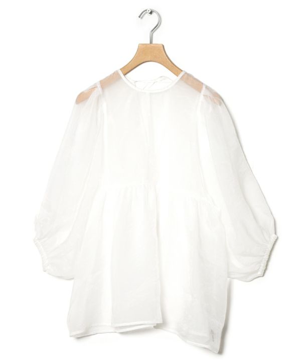 organdy volume blouse (white) *JP