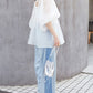 organdy volume blouse (white) *JP