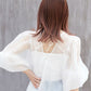 organdy volume blouse (white) *JP