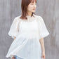 organdy volume blouse (white) *JP