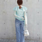 hem slit denim pants (blue) *JP