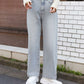 hem slit denim pants (sax blue) *JP