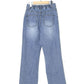 hem slit denim pants (blue) *JP