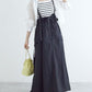 2way nylon gathered skirt (black) *JP