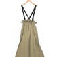 2way nylon gathered skirt (khaki) *JP