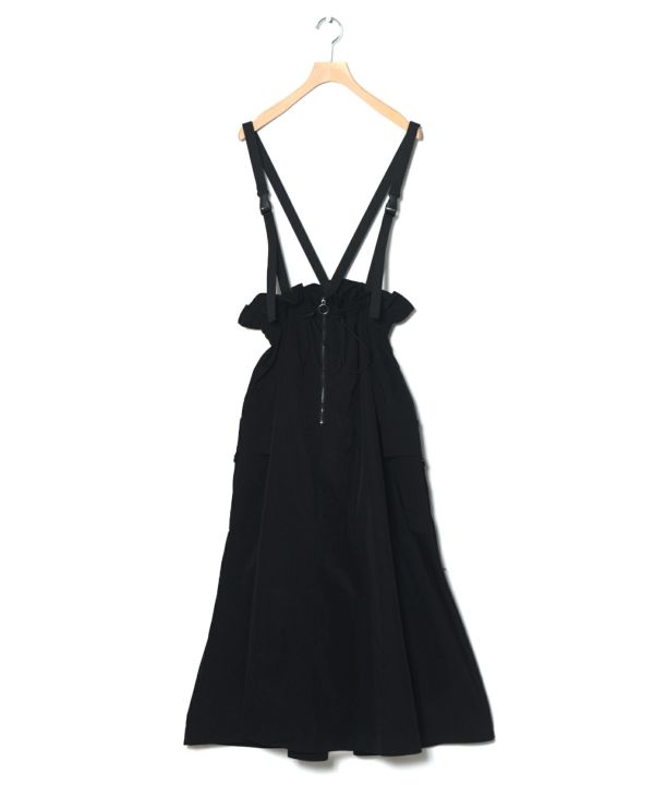 2way nylon gathered skirt (black) *JP