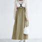 2way nylon gathered skirt (khaki) *JP