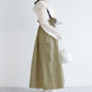 2way nylon gathered skirt (khaki) *JP