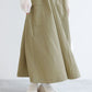 2way nylon gathered skirt (khaki) *JP