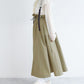 2way nylon gathered skirt (khaki) *JP