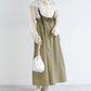 2way nylon gathered skirt (khaki) *JP