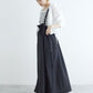 2way nylon gathered skirt (black) *JP