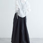 2way nylon gathered skirt (black) *JP